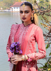 3-PC Unstitched Embroidered Luxury Lawn By Hussain Rehar | Flare